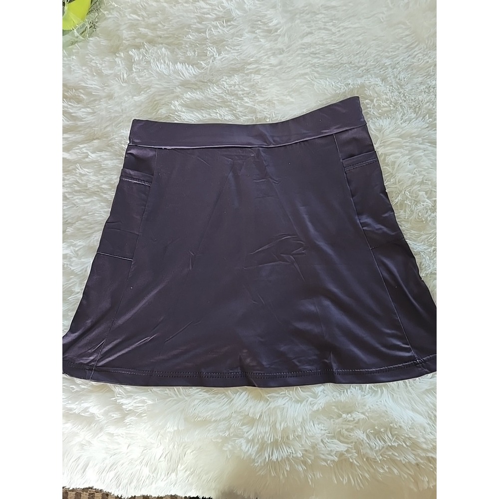 Dark Blue Skort Size Large. Silky Material A-line Women's